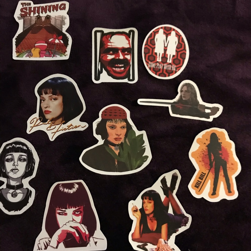 The Shining/Pulp Fiction/Kill Bill Stickers